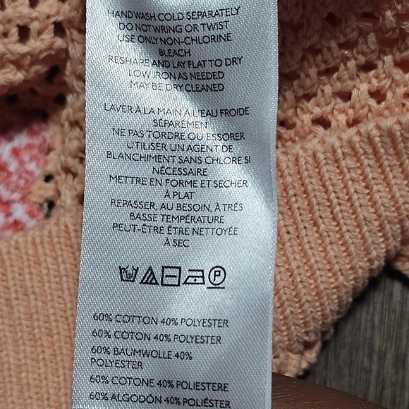 Anthropologie Pilcro Open Knit Dolman Sleeve Embroidered Floral Sweater  XXS - Picture 13 of 13